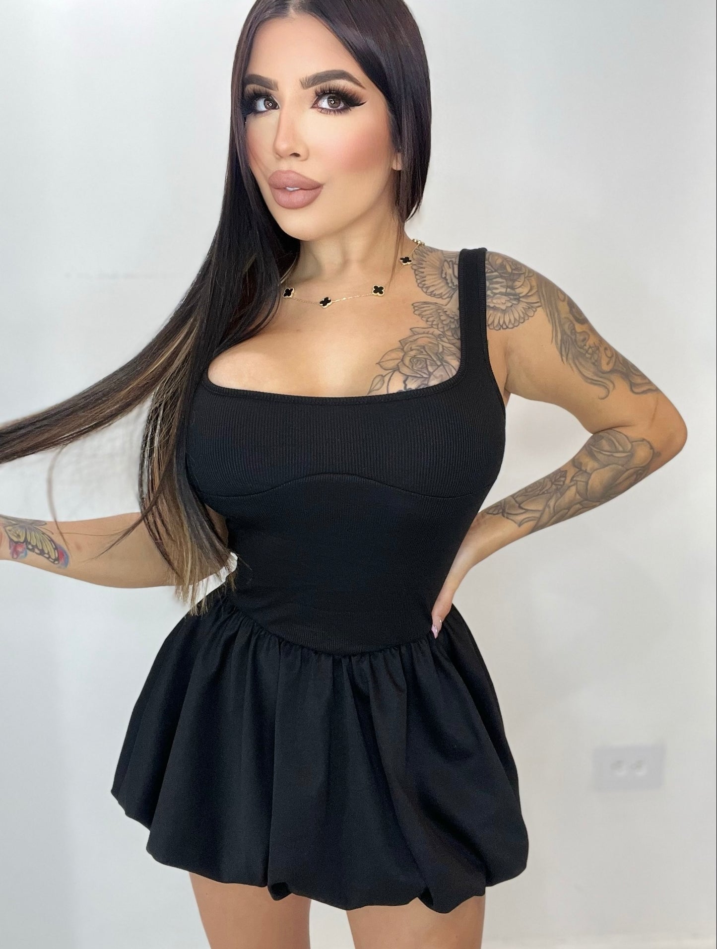 Comfy Black Mini Dress